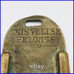 Coldwater Michigan Arlington Hotel Antique Brass Baggage Tag 1905 Era Very Rare
