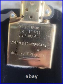 Custom 2002 Sexy Elvgren Lets Go upskirt on Brass in tin Zippo Very Rare Pinup