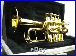 -DEC 18th! AMATI Bb/A Piccolo Trumpet Gold-Lacquered Rare & very good Condition