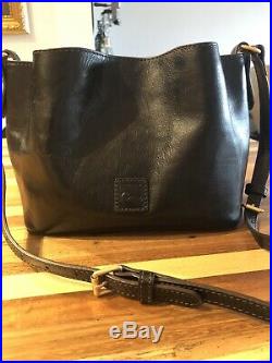 DOONEY & BOURKE FLORENTINE LEATHER MINI BARLOW Handbag BLACK Very Rare