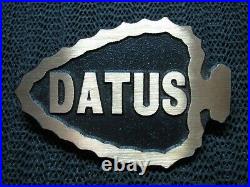 Datus Archery Club Brass Arrowhead Belt Buckle! Vintage! Very Rare! Dynabuckle