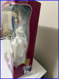Disney Doll Princess Cinderella Bride Porcelain Brass Key Very Rare NIB Vintage