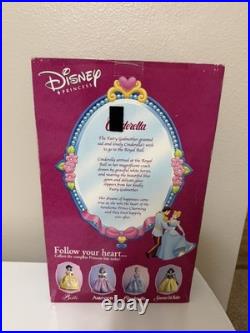 Disney Doll Princess Cinderella Bride Porcelain Brass Key Very Rare NIB Vintage