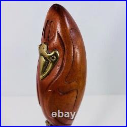 Dolbi Cashier Brass & Wood Perched Bird Vintage 1980 Sculpture Very Rare