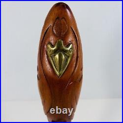 Dolbi Cashier Brass & Wood Perched Bird Vintage 1980 Sculpture Very Rare