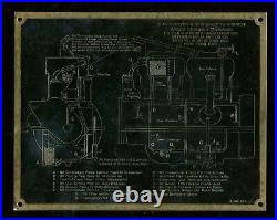 E11 MACK 1918-1929 AB AC MODEL BRASS EMBLEM ENGINE DIAGRAM ID PLATE, VERY Rare