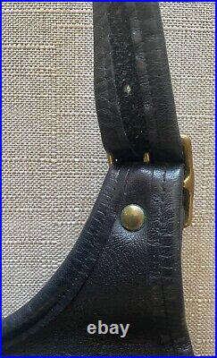 EUC VTG Coach Very Rare 747-4532 Made in New York Black Hippie Medium Saddle Bag