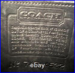 EUC VTG Coach Very Rare 747-4532 Made in New York Black Hippie Medium Saddle Bag