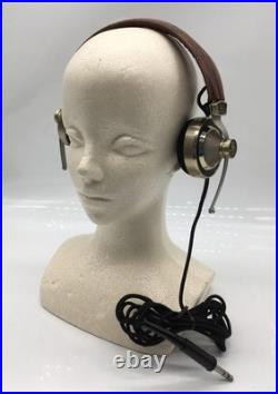 EXC++ Pioneer SE-L40 Vintage Stereo Headphones Brass & Leather Tested Very Rare