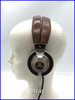 EXC++ Pioneer SE-L40 Vintage Stereo Headphones Brass & Leather Tested Very Rare