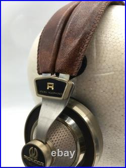 EXC++ Pioneer SE-L40 Vintage Stereo Headphones Brass & Leather Tested Very Rare