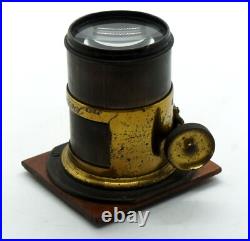EXC VERY RARE FAST F2.8 DALLMEYER PETZVAL TYPE UNIQUE BRASS LENS COVERS 4x5