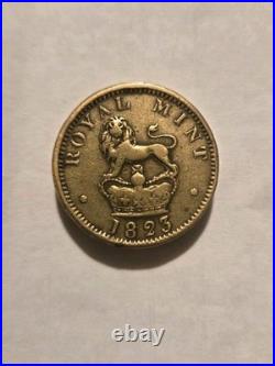 EXTREMELY RARE Royal Mint Double Sovereign Brass Coin Weight 1823 Very Good