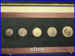 Ecuador 1977 Paris Mint Brass Proof Pattern Set In Original Box Very Rare