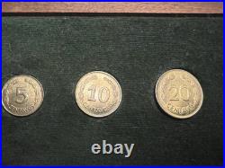 Ecuador 1977 Paris Mint Brass Proof Pattern Set In Original Box Very Rare