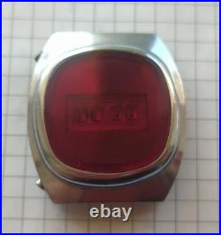 Elektronika 1 watch, red glass, very rare small model, vintage USSR