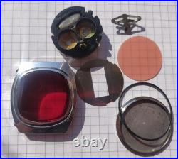 Elektronika 1 watch, red glass, very rare small model, vintage USSR
