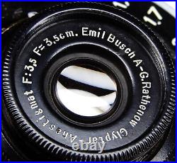 Emil Busch 3.5cm f3.5 Glyptar-Anastigmat Leica M mount #415453. Very Rare