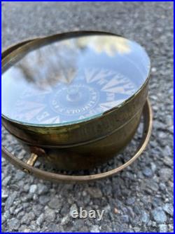 F. W. Lincoln Boston Nautical Compass Maritime Antique VERY RARE