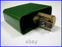 Faber Castell Brass Pencil Sharpener Fixed In Green Plastic Box 50/75 Very Rare