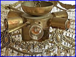 Fantastic Silver Brass and Crystal Chandelier, Antique, French/Spanish/Very Rare