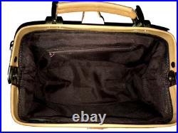 Fendi Pequin Stripe Handbag, Very Rare VTG Collectible, Med Satchel Fendi Pequin Stripe Handbag, Very Rare VTG Collectible, Med Satchel