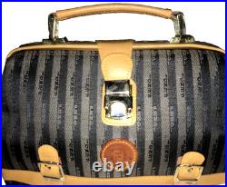 Fendi Pequin Stripe Handbag, Very Rare VTG Collectible, Med Satchel Fendi Pequin Stripe Handbag, Very Rare VTG Collectible, Med Satchel