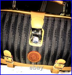 Fendi Pequin Stripe Handbag, Very Rare VTG Collectible, Med Satchel