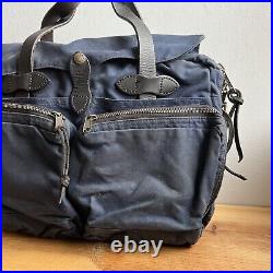 Filson 24-Hour Tin Cloth Briefcase Made in USA Very Rare Navy