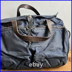 Filson 24-Hour Tin Cloth Briefcase Made in USA Very Rare Navy