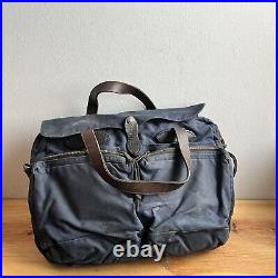 Filson 24-Hour Tin Cloth Briefcase Made in USA Very Rare Navy