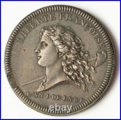 France 1792 Libertas Brass Medal NGC MS62 VERY RARE & SOUGHT AFTER ISSUE