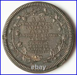 France 1792 Libertas Brass Medal NGC MS62 VERY RARE & SOUGHT AFTER ISSUE
