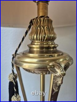 Frederick Cooper Vintage MCM Brass Goat Head Table Lamp 29 VERY Rare GORGEOUS