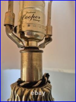 Frederick Cooper Vintage MCM Brass Goat Head Table Lamp 29 VERY Rare GORGEOUS
