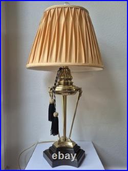Frederick Cooper Vintage MCM Brass Goat Head Table Lamp 29 VERY Rare GORGEOUS
