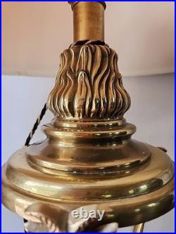 Frederick Cooper Vintage MCM Brass Goat Head Table Lamp 29 VERY Rare GORGEOUS