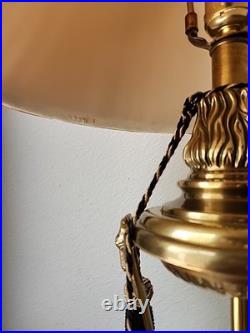 Frederick Cooper Vintage MCM Brass Goat Head Table Lamp 29 VERY Rare GORGEOUS