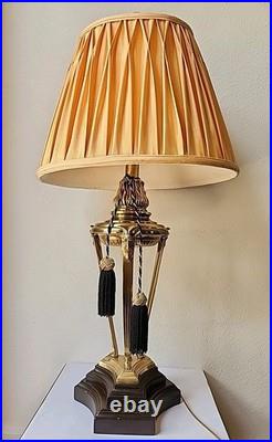 Frederick Cooper Vintage MCM Brass Goat Head Table Lamp 29 VERY Rare GORGEOUS