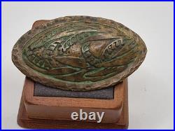 Frost Workshops Bronze Brooch Pin Back Vintage Very Rare Arts And Crafts Etched
