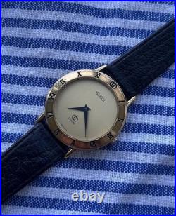 GENUINE GUCCI 3000M LUXURY WATCH VINTAGE GOLDEN DIAL SWISS 90s VERY RARE