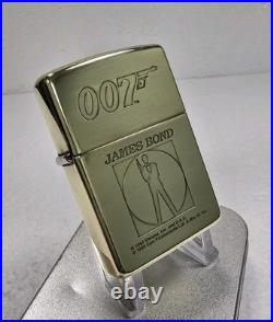 GENUINE Zippo Lighter 007 BOND Dr. No High Polish Brass 1996 UNUSED VERY RARE