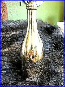Gold Dom Perignon Brass bottle ornament Very rare