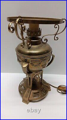 Gorgeous very Rare Antique/Vintage Empire Style Brass Electric Table lamp