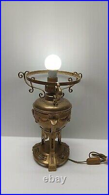 Gorgeous very Rare Antique/Vintage Empire Style Brass Electric Table lamp