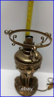 Gorgeous very Rare Antique/Vintage Empire Style Brass Electric Table lamp