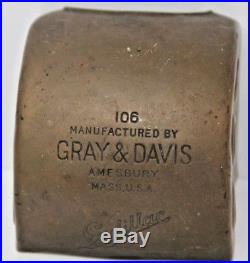 Gray & Davis Cadillac 106 Brass Antique Headlight Cover Very Rare