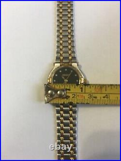 Gucci 9000L Diamond Dial & 24 Diamond Bezel Date Quartz Womens Watch. Very Rare