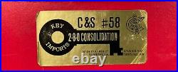 HOn3 brass Key C&S 2-8-0 number 58. Very rare, mint condition, runs well