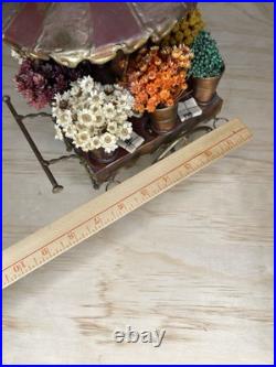 Hand Made Copper Brass Bronze Flower Cart By C. Hess 1977 Vintage Very Rare